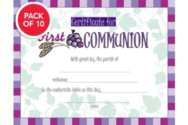 First Communion Certificate Package of 10