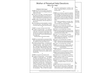 Mother of Perpetual Help Devotions: Mary Our Help