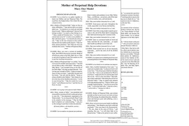 Mother of Perpetual Help Devotions: Mary Our Model