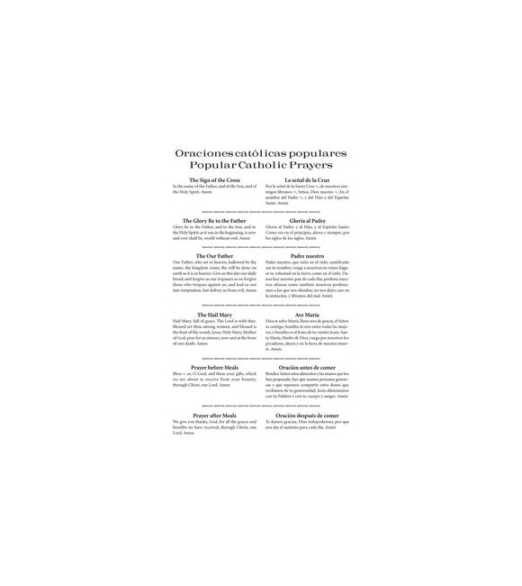 Oraciones catolicas populares/Popular Catholic Prayers