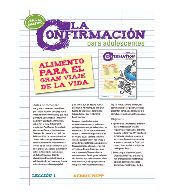 La Confirmación para adolescentes para el maestro