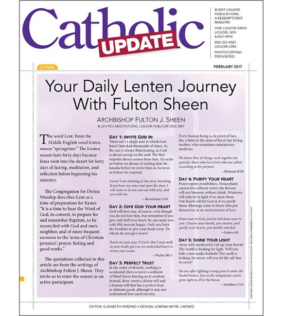 Your Daily Lenten Journey with Fulton J. Sheen